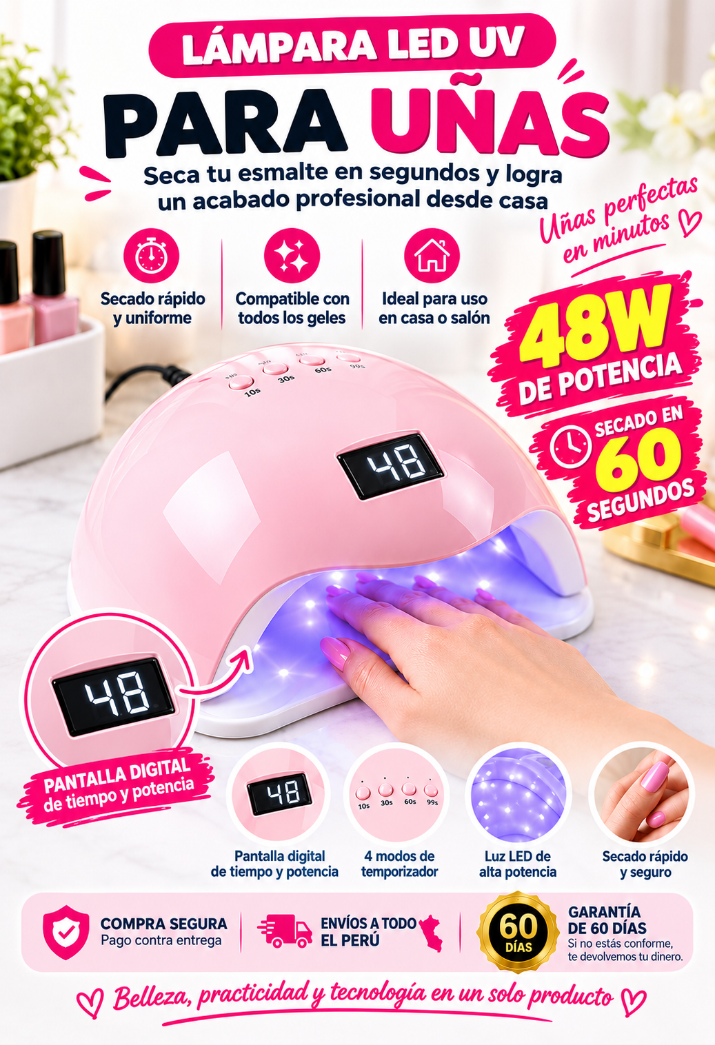 Lampara Led Para Uñas