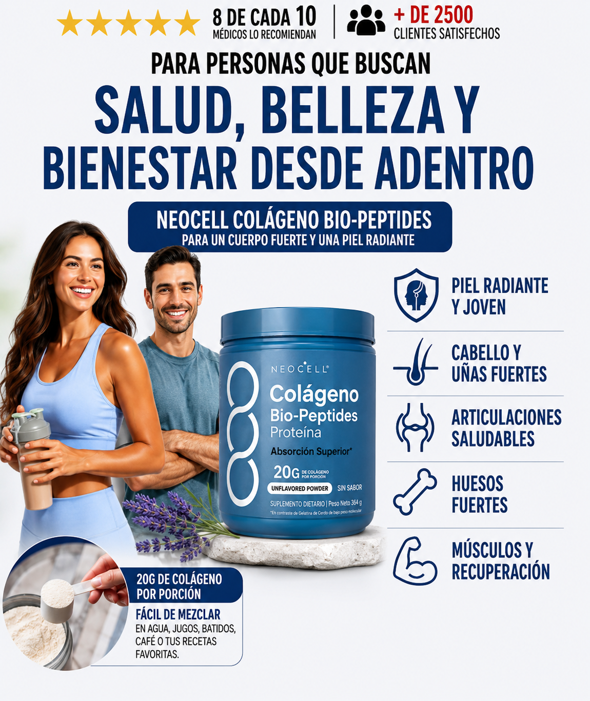 Colágeno con Bio-Péptidos + Proteína + Aminoácidos