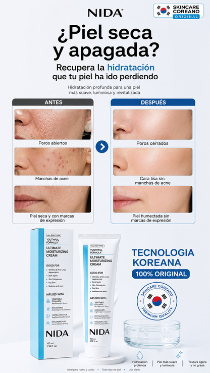 Crema hidratante intensiva NIDA – Formula Rejuvenece™ ( 100 ml )