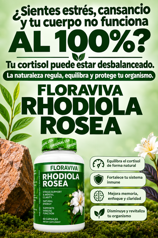 Rhodiola Rosea - Nivela tu Cortisol solo con 1 pastilla diaria